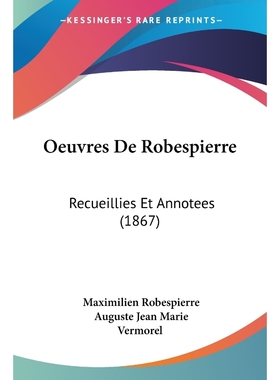 按需印刷Oeuvres De Robespierre[9781104198428]