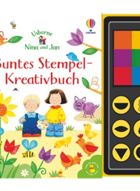 预订【德语】 Nina und Jan - Buntes Stempel-Kreativbuch[9781789414523]