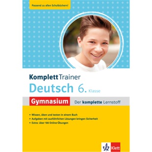 预订不退不换德语 Klett KomplettTrainer Gymnasium Deutsch 6. Klasse[9783129275894]