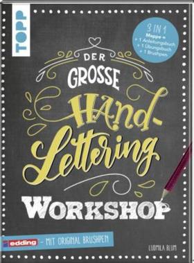 预订【德语】 Der gro?e Handlettering Workshop:3 in 1 Mappe = 1 Anleitungsbuch + 1 ?bungsbuc
