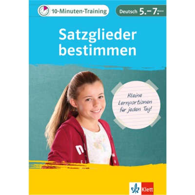 预订不退不换德语 Klett 10-Minuten-Training Deutsch Grammatik Satzglieder bestimmen 5.-7[9783129275924]