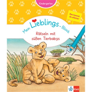 mit Mein 9783129496268 Tierbabys süßen Rätseln Block Lieblings 德语 预订