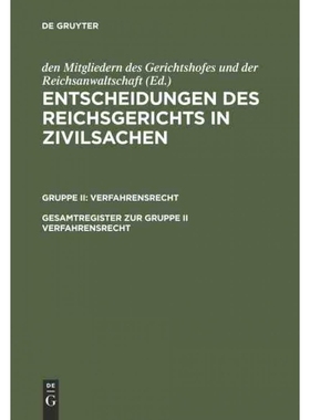 按需印刷DEG Gesamtregister zur Gruppe II Verfahrensrecht[9783110987300]