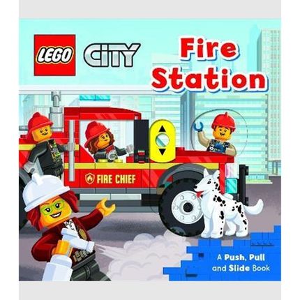 英文原版纸板书 乐高城市 LEGO City. Fire Station: A Push, Pull and Slide Book #1 【上海外文书店】