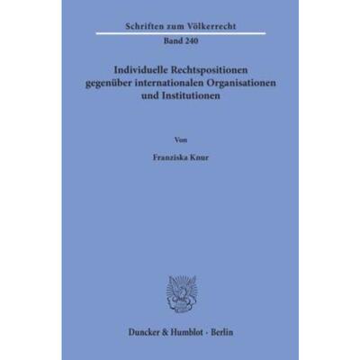 预订【德语】 Individuelle Rechtspositionen gegenuber i