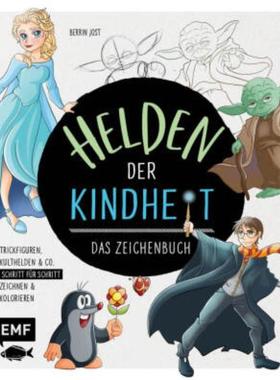 预订【德语】 Helden der Kindheit - Das Zeichenbuch:Trickfiguren, Kulthelden & Co. Schritt für Sc
