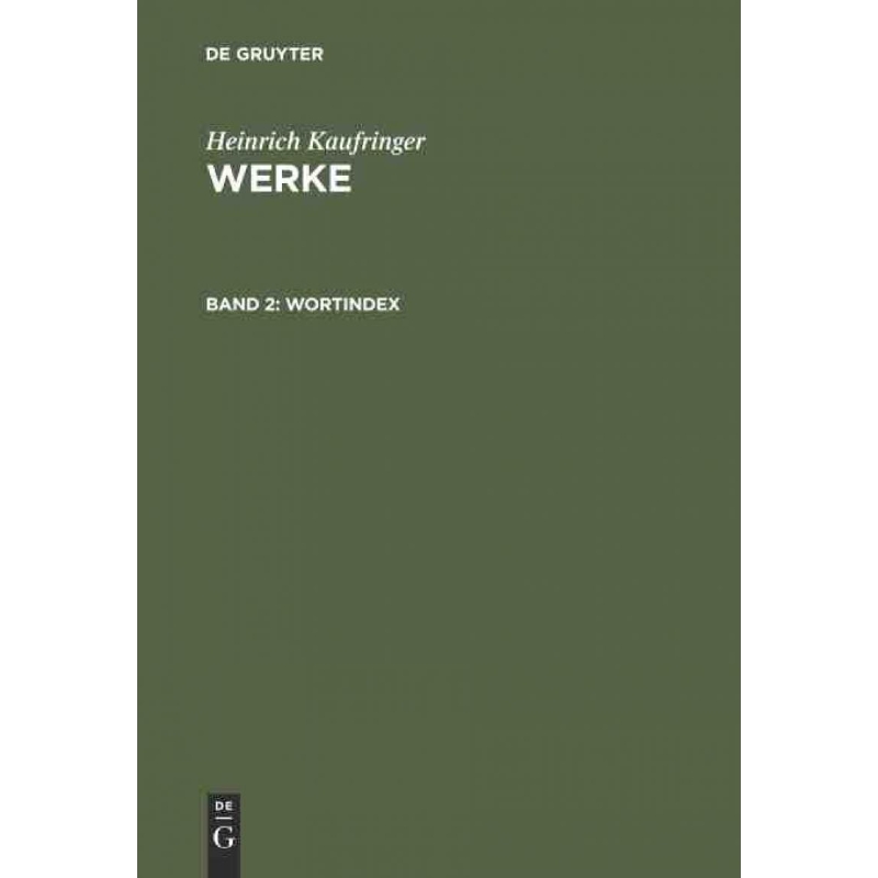 按需印刷DEG Wortindex[9783484101944]