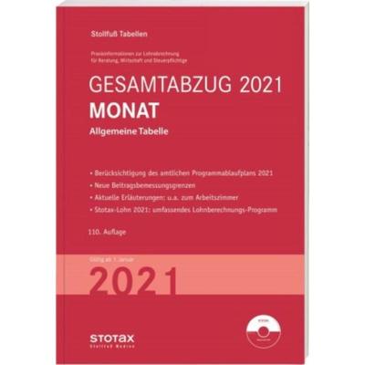 预订【德语】 Tabelle, Gesamtabzug 2021 Monat:Bundeswei