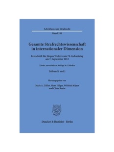 Strafrechtswissenschaft 預(yù)訂 Wolter Jürgen internationaler 德語 Festschrift Dimension Bdn. für zum Gesamte