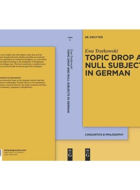 按需印刷DGYT Topic Drop and Null Subjects in German[9783110444131]