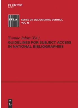 按需印刷DGYT Guidelines for Subject Access in National Bibliographies[9783110280890]