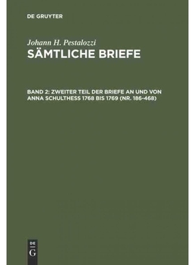 按需印刷DEG Zweiter Teil der Briefe an und von Anna Schulthess 1768 bis 1769 (Nr. 186 468)[9783110054927]