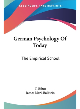 按需印刷不退不换German Psychology Of Today[9781432511555]