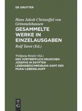 预订DEG Gesammelte Werke in Einzelausgaben, Des Vortrefflich Keuschen Josephs in Egypten Lebensbeschreib