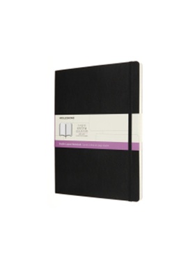 预订【德语】 Moleskine Notizbuch - Doppelte Lineatur, X-Large, Liniert-Blanko, Schw[8056420853032]