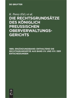 预订【德语】 Enthaltend die Rechtsgrundsatze aus Band