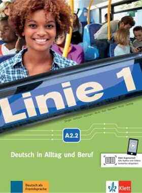 预订不退不换德语 Linie 1 - Kurs- und Übungsbuch A2.2, m. DVD-ROM[9783126070720]