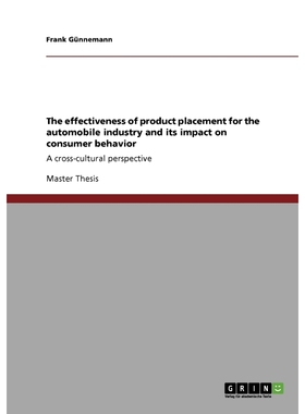 预订The effectiveness of product placement for the automobile industry and its impact on consumer behavi