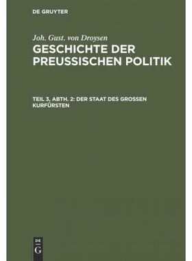 按需印刷DEG Der Staat des grossen Kurfürsten[9783111219431]
