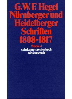 预订不退不换德语Nürnberger und Heidelberger Schriften 1808-1817: