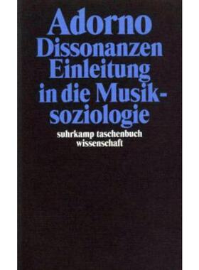 预订不退不换德语 Dissonanzen. Einleitung in die Musiksoziolo