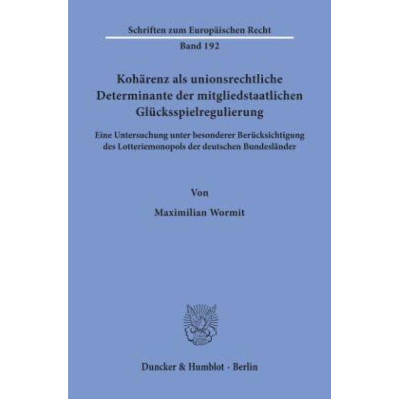 预订不退不换德语 Koharenz als unionsrechtliche Determinant