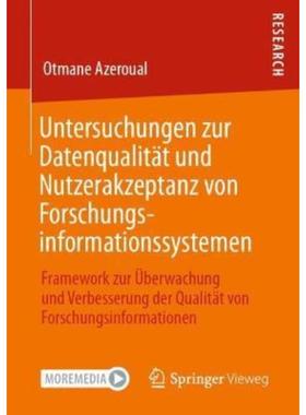 预订【德语】 Untersuchungen zur Datenqualität und Nutzerakzeptanz von Forschungsinform