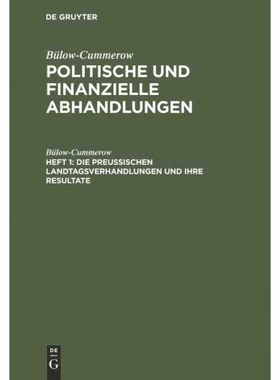 按需印刷DEG Die preussischen Landtagsverhandlungen und ihre Resultate[9783111077888]