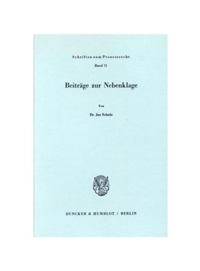 预订【德语】Beitr?ge zur Nebenklage.: