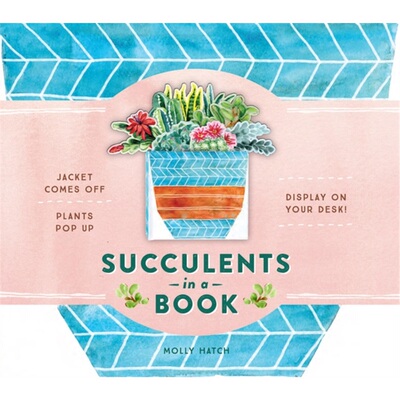 预订不退不换Succulents in a Book (UpLifting Editions)[9781419737510]