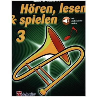 预订【德语】 H?ren, lesen & spielen 3 Posaune in C BC:Mit Audio-Online