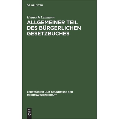 预订【德语】 Allgemeiner Teil des Burgerlichen Gesetzb