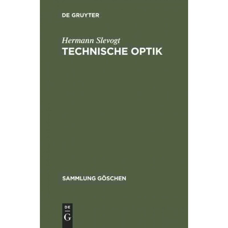 按需印刷不退不换DEG Technische Optik[9783110042870]