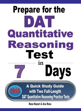 按需印刷Prepare for the  DAT Quantitative Reasoning Test in  7 Days[9781646121335]