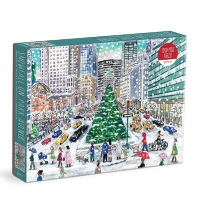预订不退不换Michael Storrings Snowfall on Park Avenue 1000 Piece Puzzle 拼图