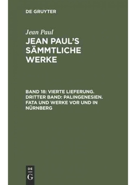 按需印刷DEG Vierte Lieferung. Dritter Band: Palingenesien. Fata und Werke vor und in Nürnberg[9783111037943]