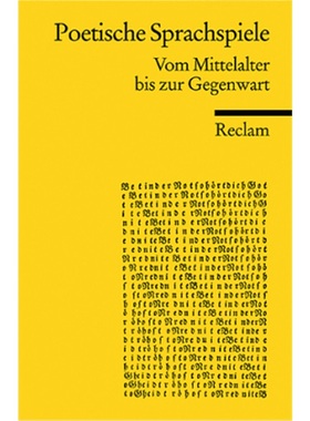 预订【德语】Poetische Sprachspiele[9783150182383]