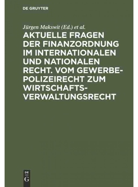 预订不退不换DEG Aktuelle Fragen der Finanzordnung im internationalen und nationalen Recht. Vom Gewerbepolizeirec