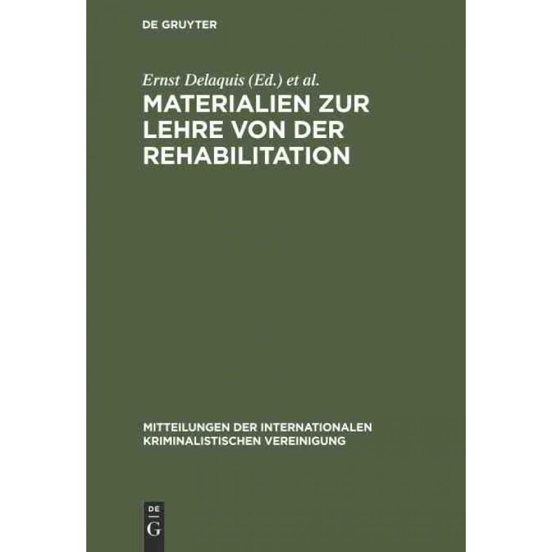 按需印刷不退不换DEG Materialien zur Lehre von der Rehabilitation[9783111226873]