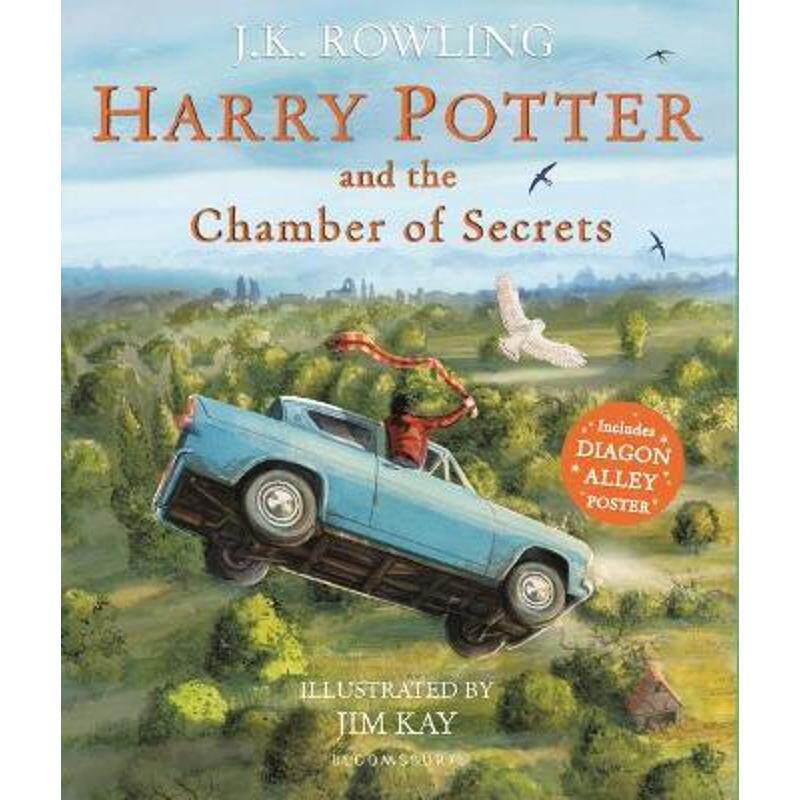 现货 哈利波特与密室彩绘版 英文原版 Harry Potter and the Chamber of Secrets:Illustrated Edition 哈利波特#2 平装