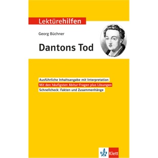 Georg 预订不退不换德语 Lektürehilfen Tod 9783129231333 Dantons Klett Büchner