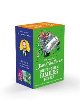 英文原版 THE WORLD OF DAVID WALLIAMS大卫威廉姆斯作品集 少年幽默小说 3册盒装  FUN-TASTIC FAMILIES BOX SET