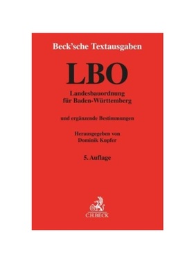 预订【德语】Landesbauordnung für Baden-Württemberg:mit Allgemeiner Ausführungsverordnung, Feuerungsverordnung, Verfah