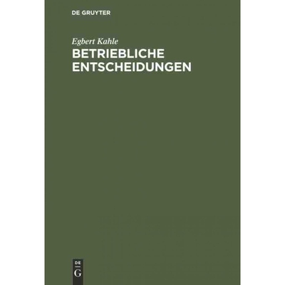 按需印刷DEG Betriebliche Entscheidungen[9783486256338]