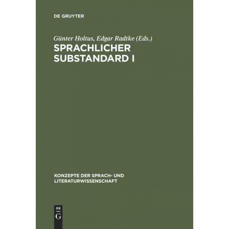 按需印刷不退不换DEG Sprachlicher Substandard I[9783484220362]