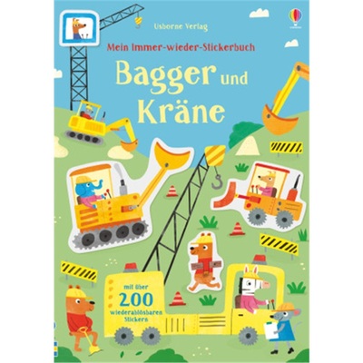 预订【德语】 Mein Immer-wieder-Stickerbuch: Bagger und Kräne[9781789410983]