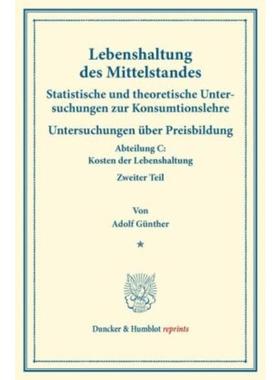 预订【德语】 Lebenshaltung des Mittelstandes.:Statisti