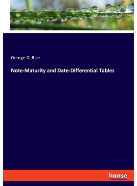 按需印刷Note-Maturity and Date-Differential Tables[9783337811709]