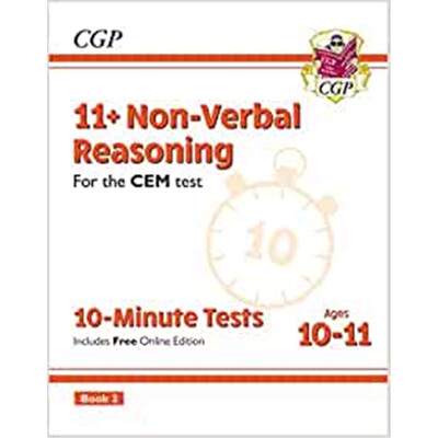 预订不退不换11+ CEM 10-Minute Tests: Non-Verbal Reasoning - Ages 10-11 Book 2 (with Online Edition)