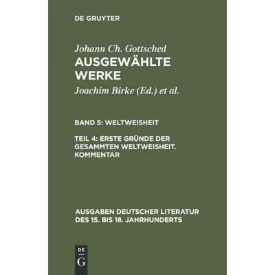 按需印刷DEG Erste Gründe der gesammten Weltweisheit. Kommentar[9783110144109]